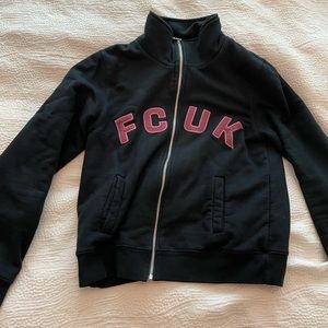 French Connection FCUK Navy Zip Up Sweatshirt